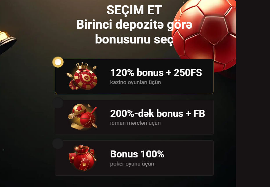 Pin Up bonus seçimi – kazino, idman və poker
